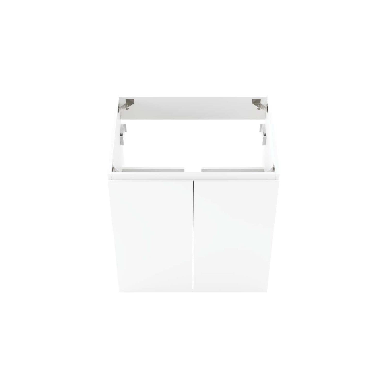 Modway Vitality 23″ Plastic and Wood Wall-Mount Bathroom Vanity in White