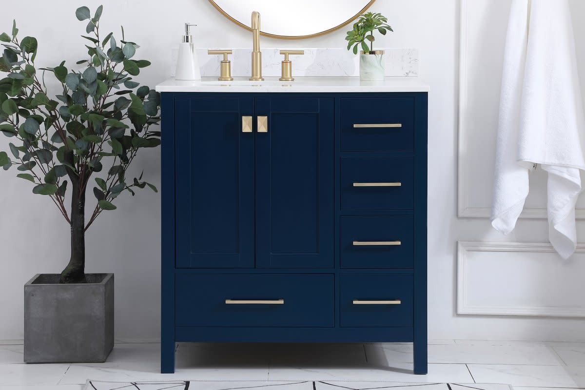 Elegant Lighting VF18832-BS Irene 32″ – Blue