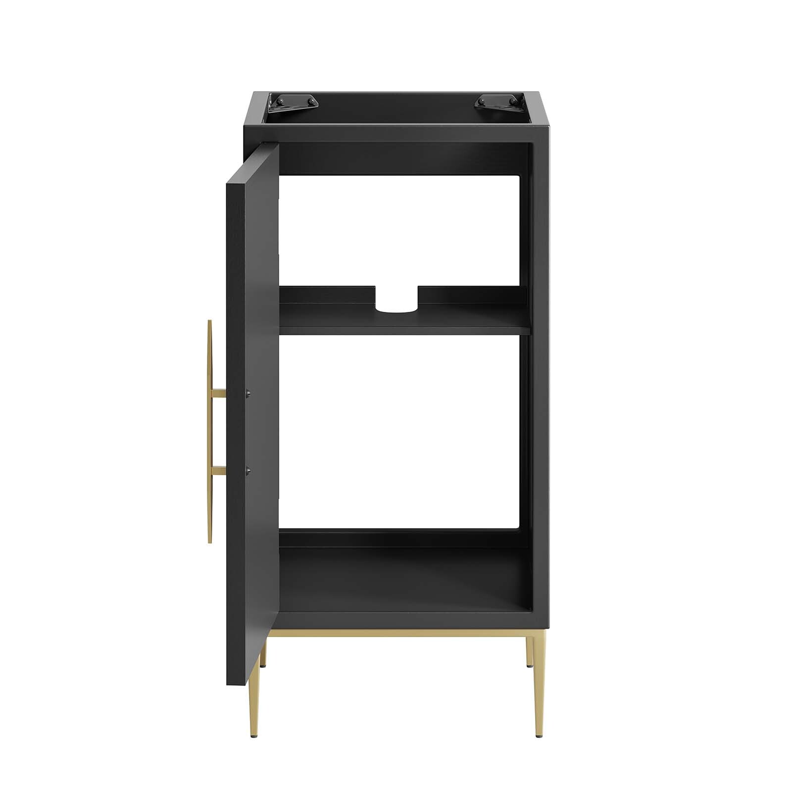 Modway Awaken 18″ Bathroom Vanity Cabinet in Black – Sink Basin Not Included