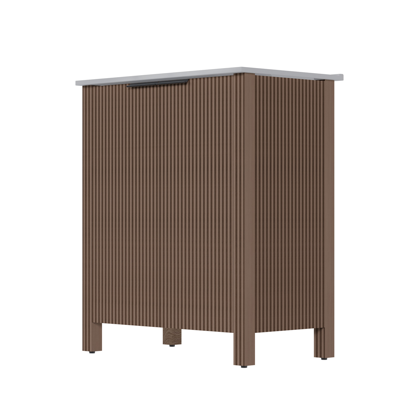 Bathroom Vanity Cabinet with White Ceramic Sink 30″ x 18.5″ x 34.5″ Brown