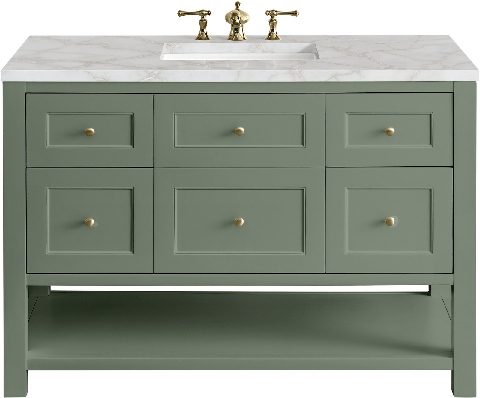 James Martin Vanities 330-V48-FVSL Breckenridge 48″ – Smokey Celadon