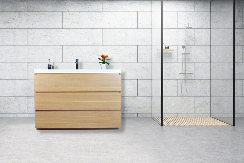 ANGELES 42″ FREESTANDING BATH VANITY WITH REINFORCED ACRYLIC SINK
