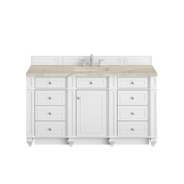 60″ James Martin Bristol 157-V60S-BW-3TJR Vanity Cabinet 3 CM Tajnar Eclos Top
