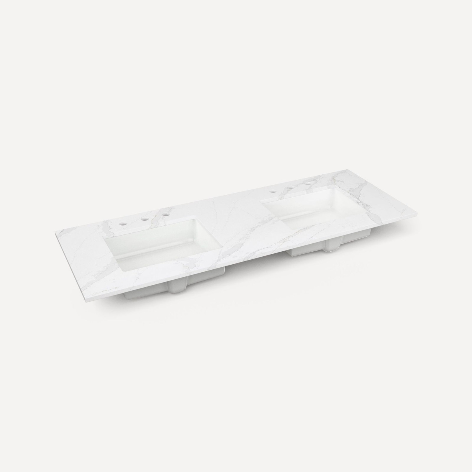 Robern TA60UDO-8CS3 Craft Series 60″ Quartz Vanity Top – White Zeus Extreme