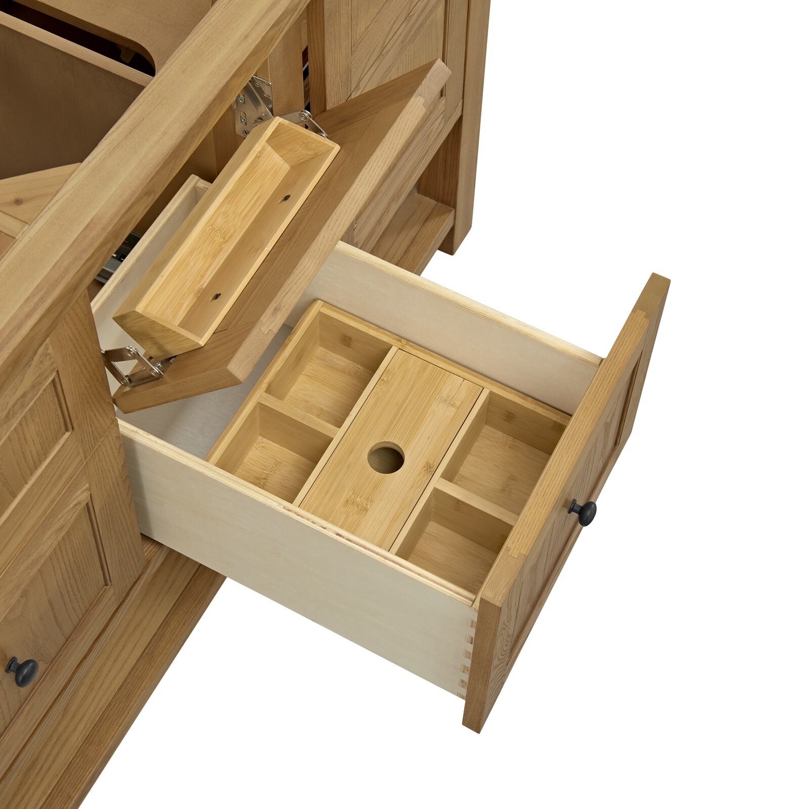 60in James Martin Breckenridge 330-V60D-LNO Double Vanity, Light Natural Oak