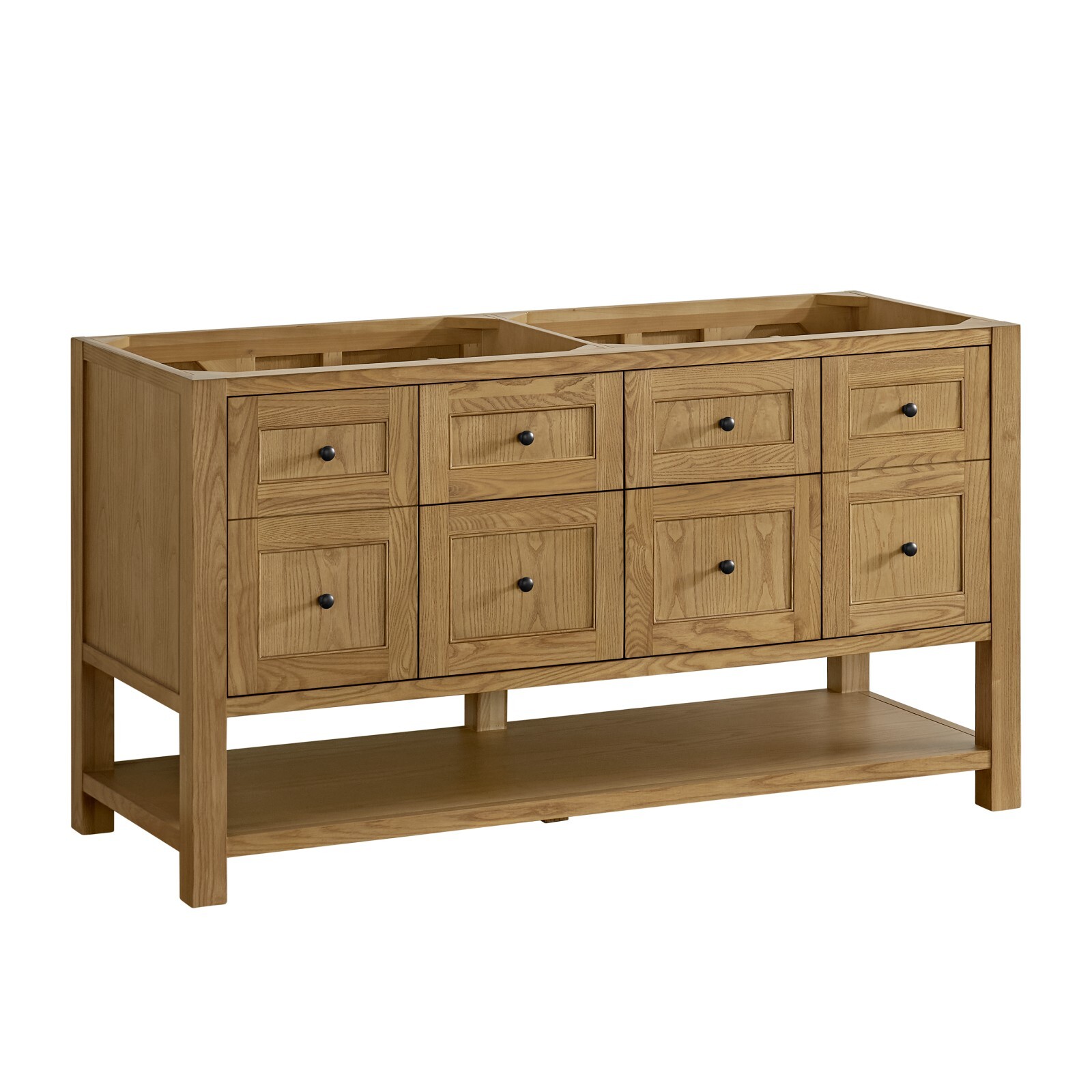 60in James Martin Breckenridge 330-V60D-LNO Double Vanity, Light Natural Oak