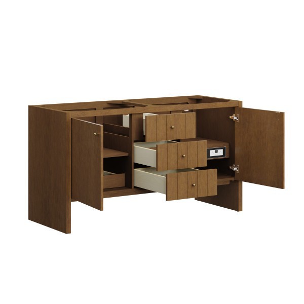 60″ James Martin Hudson 435-V60D-HNO Double Vanity Cabinet Honey Oak
