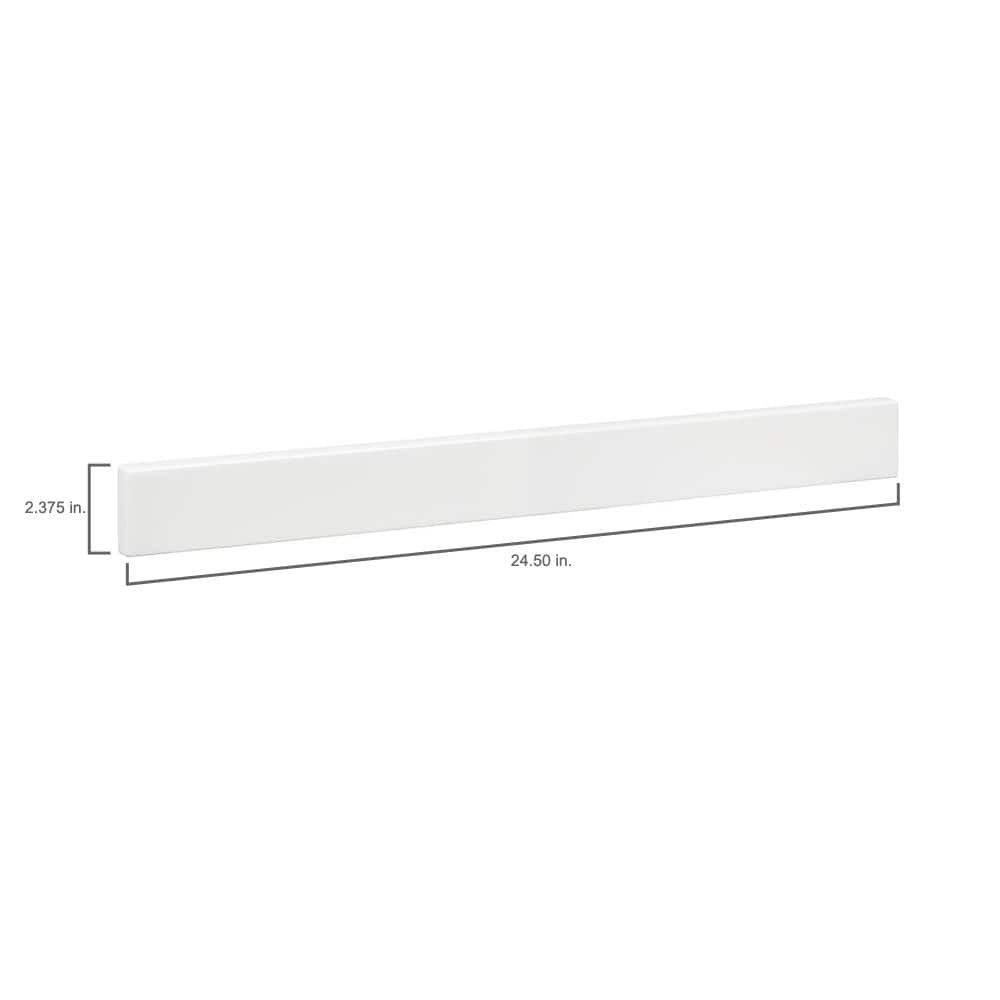 24.5 in. W Cultured Marble Vanity Backsplash in White