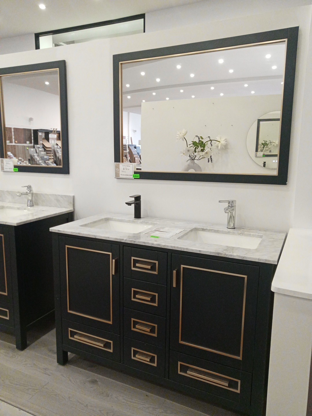 16″ 24″ 30″ 36″ 48′ 55″ 60″ Vanity Base Sink Mirror White Black Gray Blue