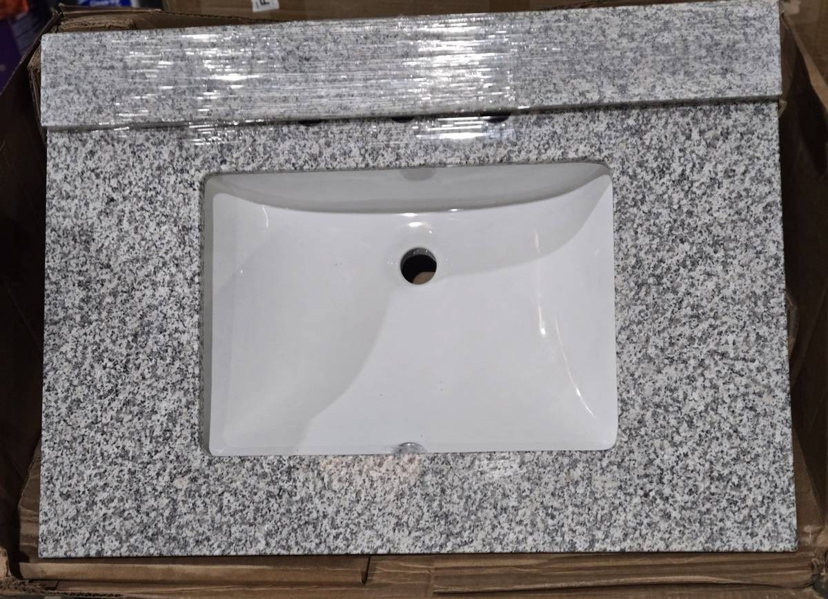MarCraft Vista 31″ x 22.5″ Granite Single Rectangle Vanity Top WhiteBasin 1Aisle