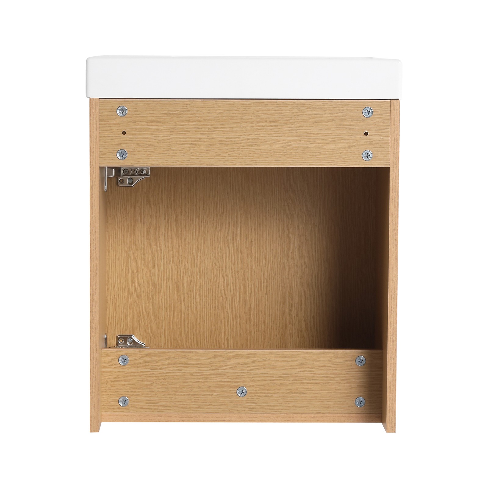 Wall-Mounted Bathroom Vanity w/Resin Sink, Storage Cabinet w/Soft Closed Door