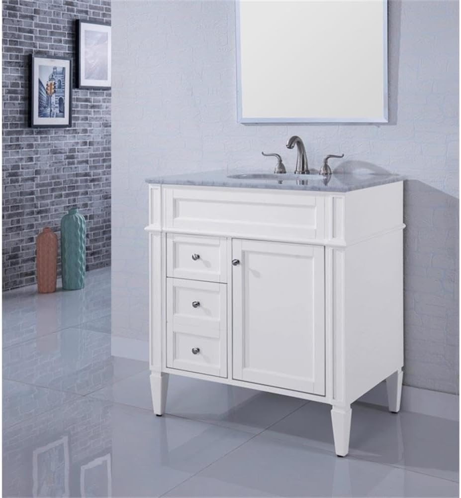 Elegant Lighting – VF-1024 – 32 In. Single Bathroom Vanity Set In White Finish