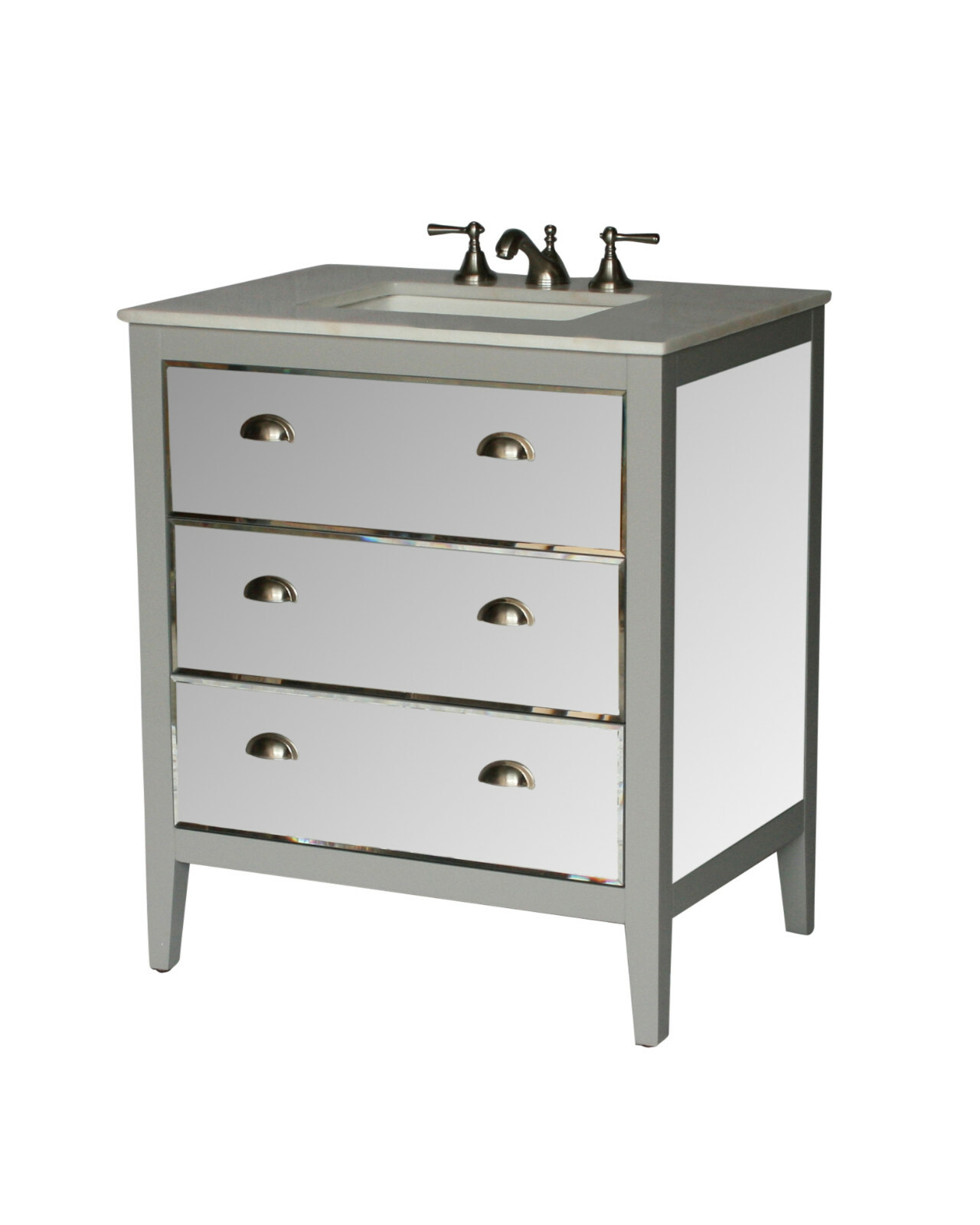 30-Inch Contemporary Style Single Sink Bathroom Vanity Model 2610-G