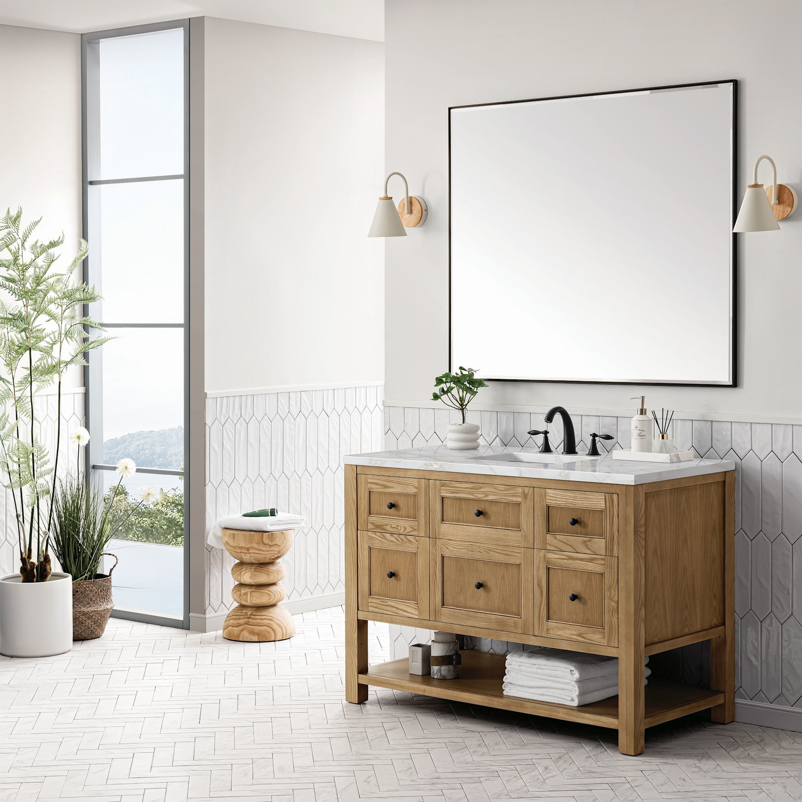 James Martin Vanities 330-V48-FVSL Breckenridge 48″ – Smokey Celadon