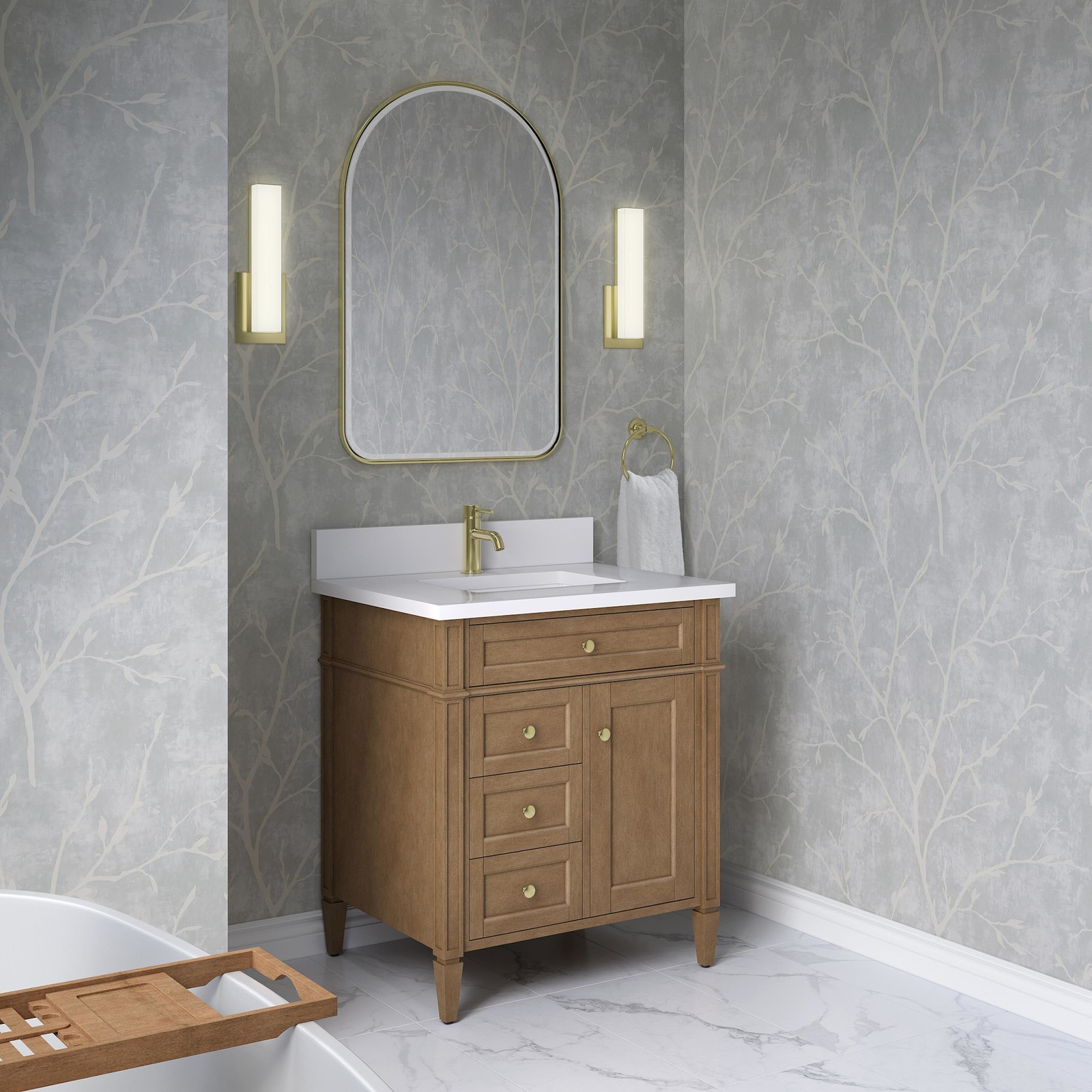 James Martin Vanities 655-V30-1WZ Brittany 30″ – White