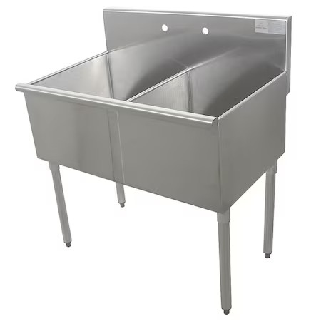 Advance Tabco 4-2-48 Scullery Sink 48 In X 21 In, 2, 2, Floor Mount, 430