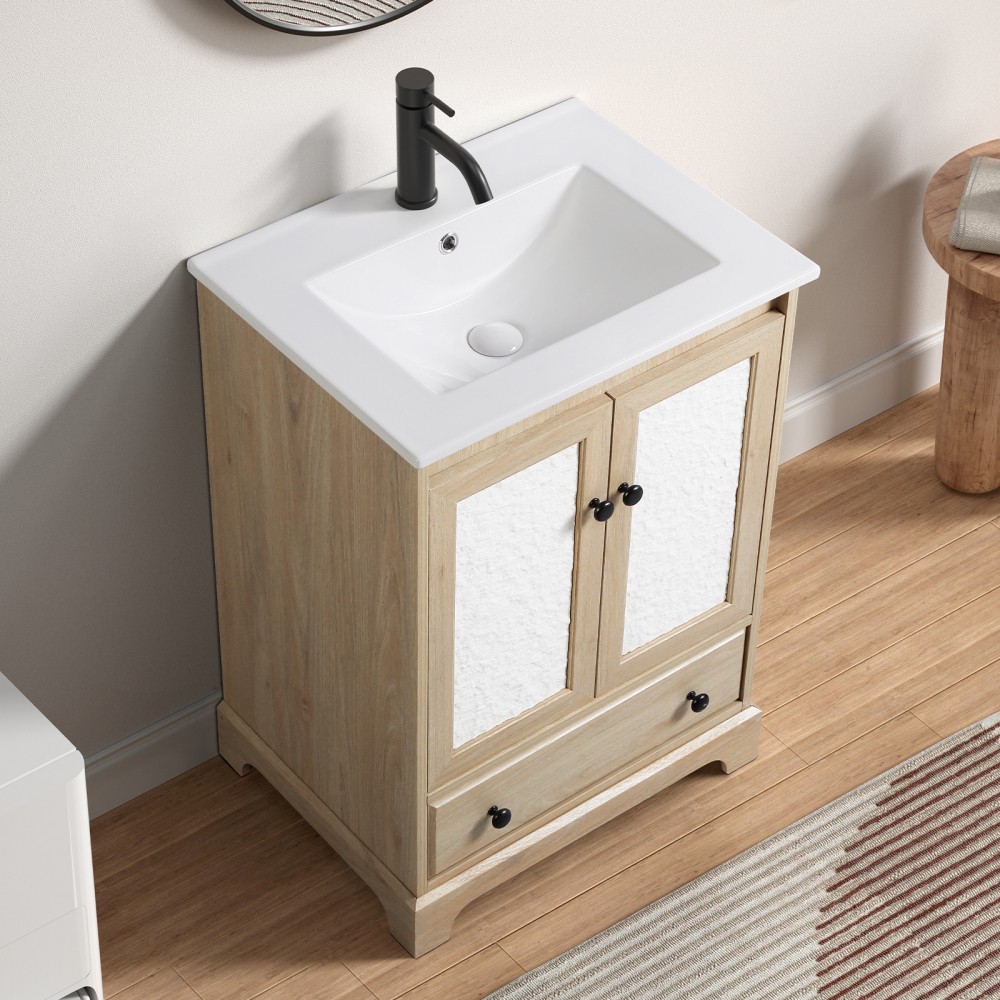 Ready to Assemble Bathroom Cabinet 24″ Wooden Vanity Sink Base