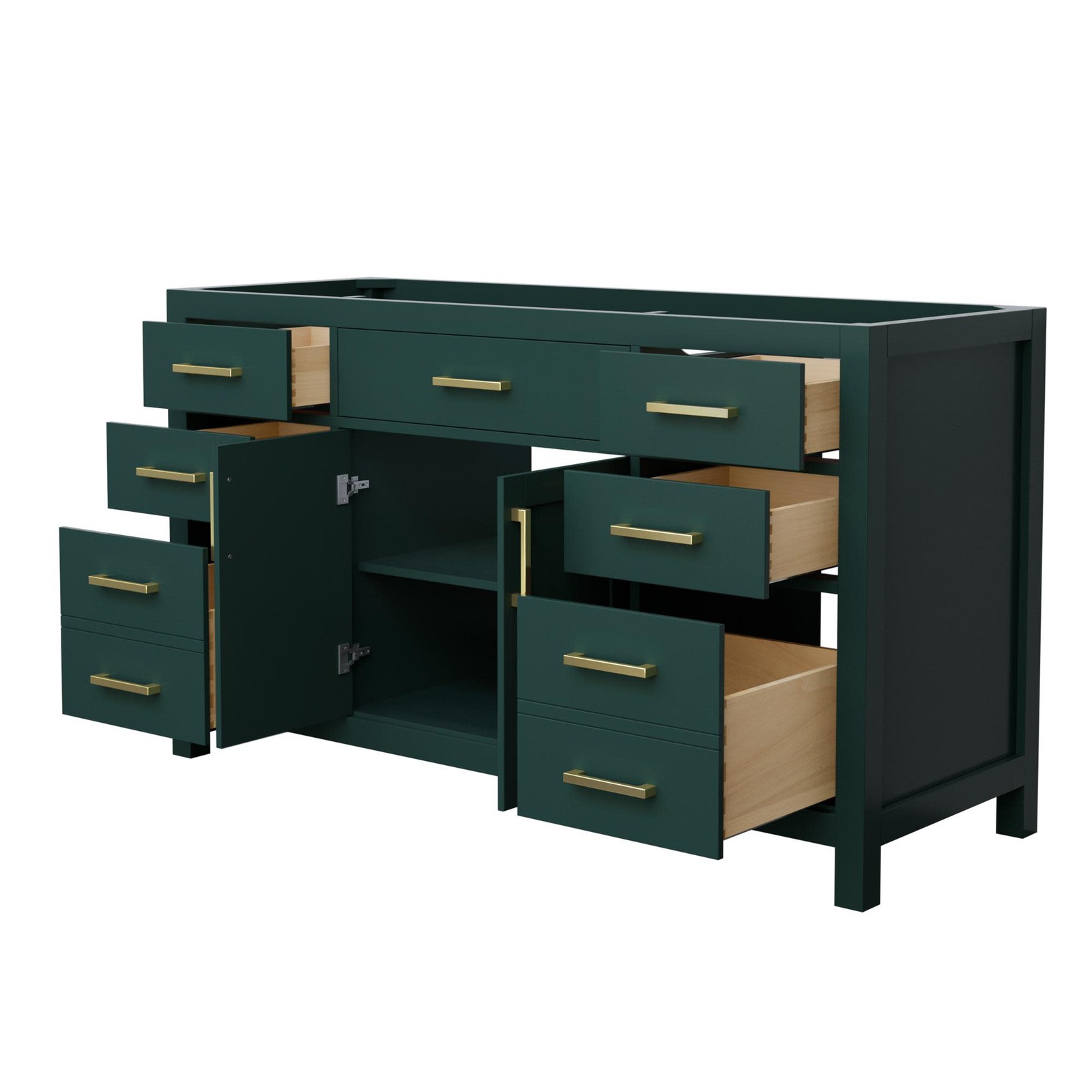 Wyndham Collection WCG242460S-CX-MXX Beckett 59″ Single – White / Brushed Gold