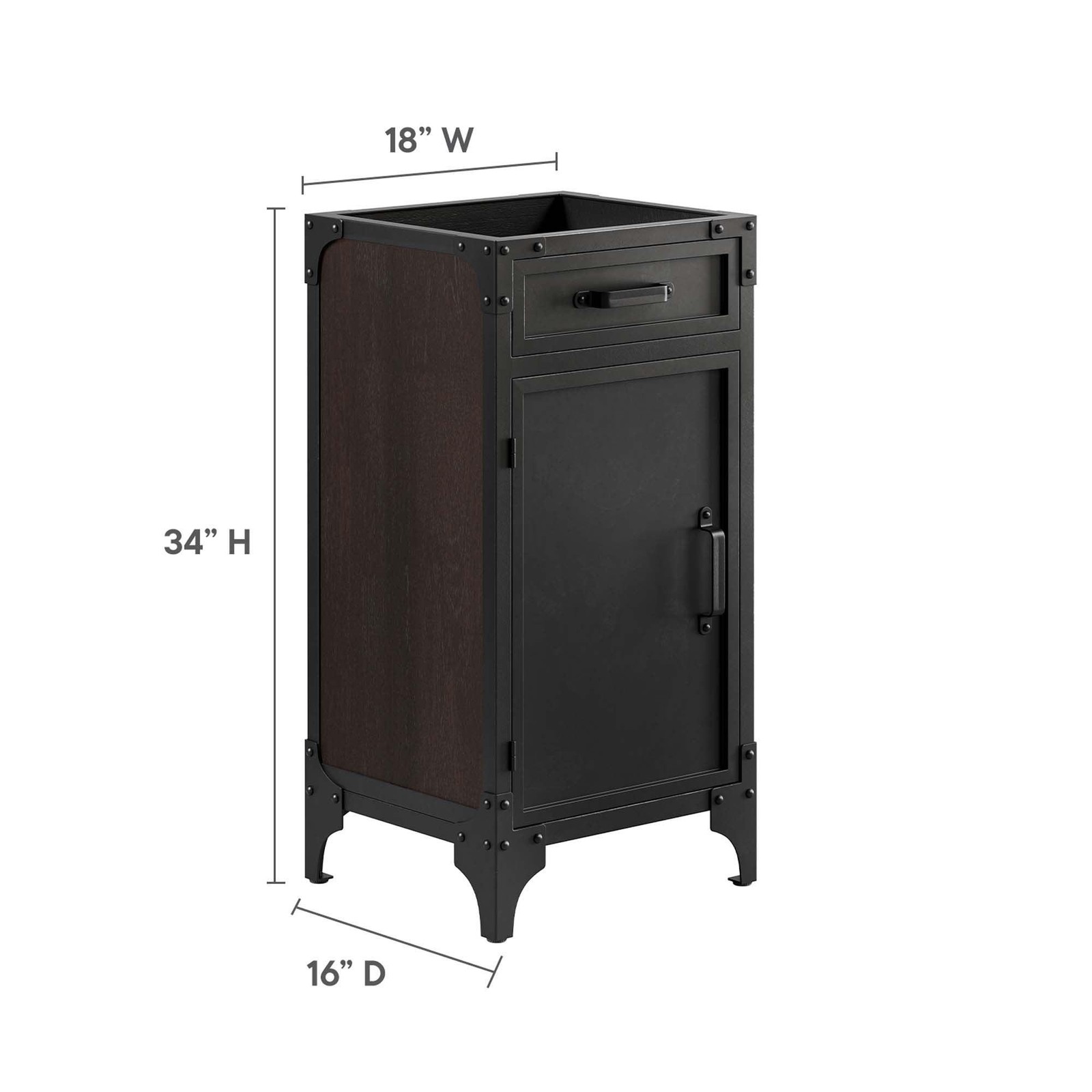 Steamforge 18″ Bathroom Vanity Cabinet (Sink Basin Not Included)
