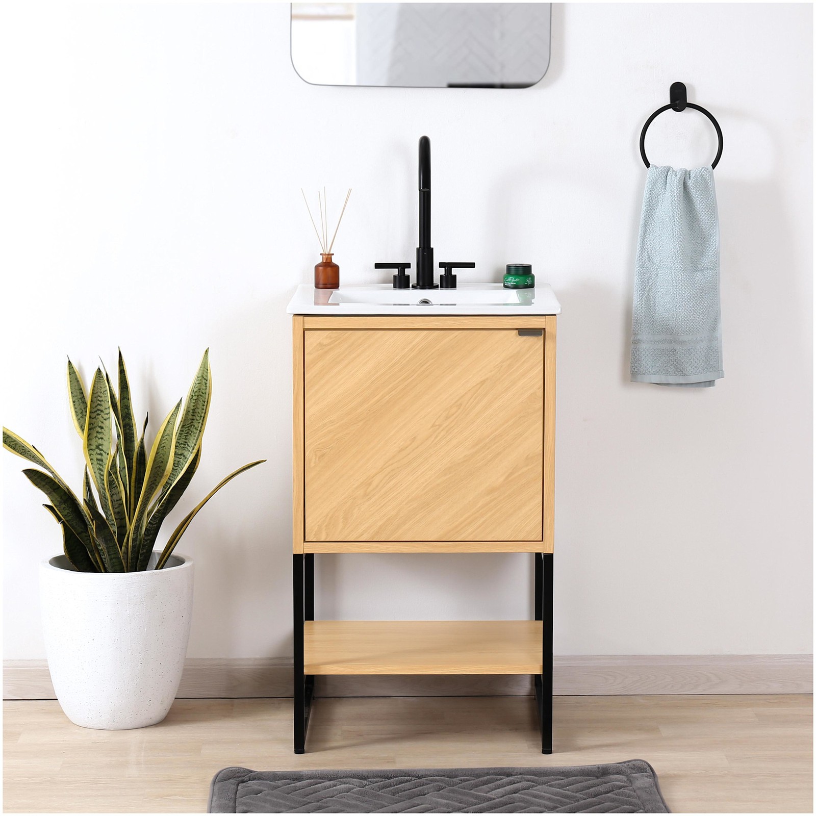 JONATHAN Y Lighting VAN1012 Juhl 19″ Single – Wood