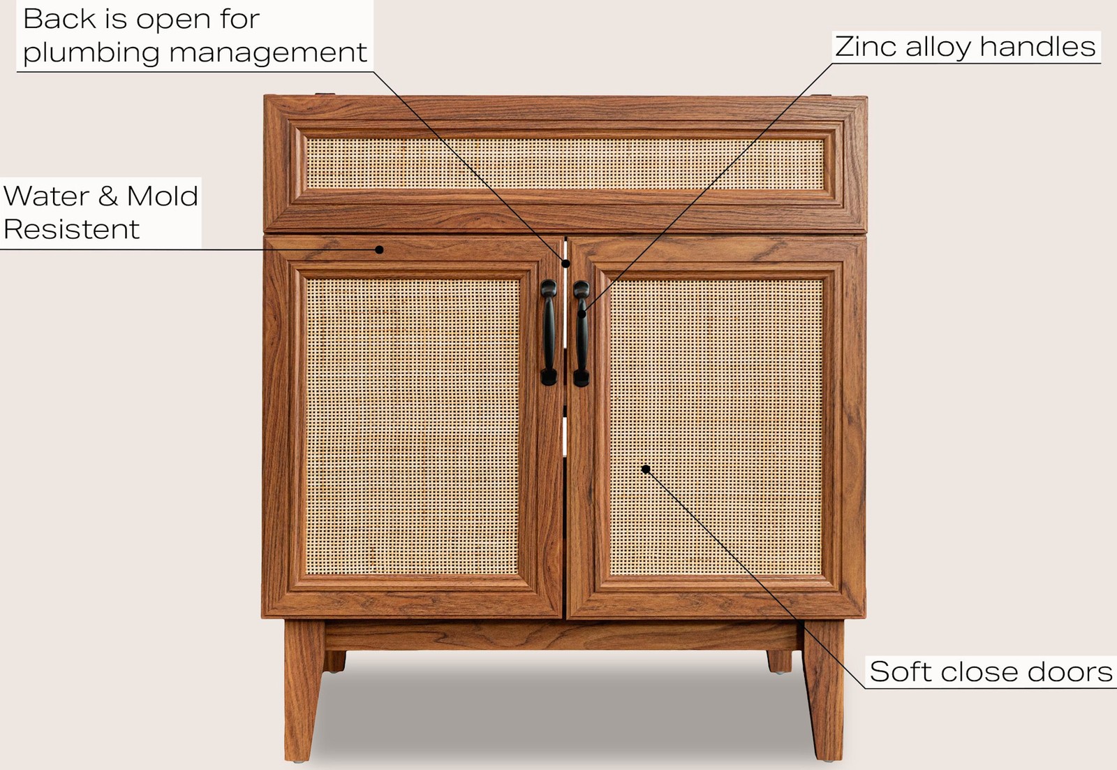 JONATHAN Y Lighting VAN1010 Javer 30″ Single – Wood