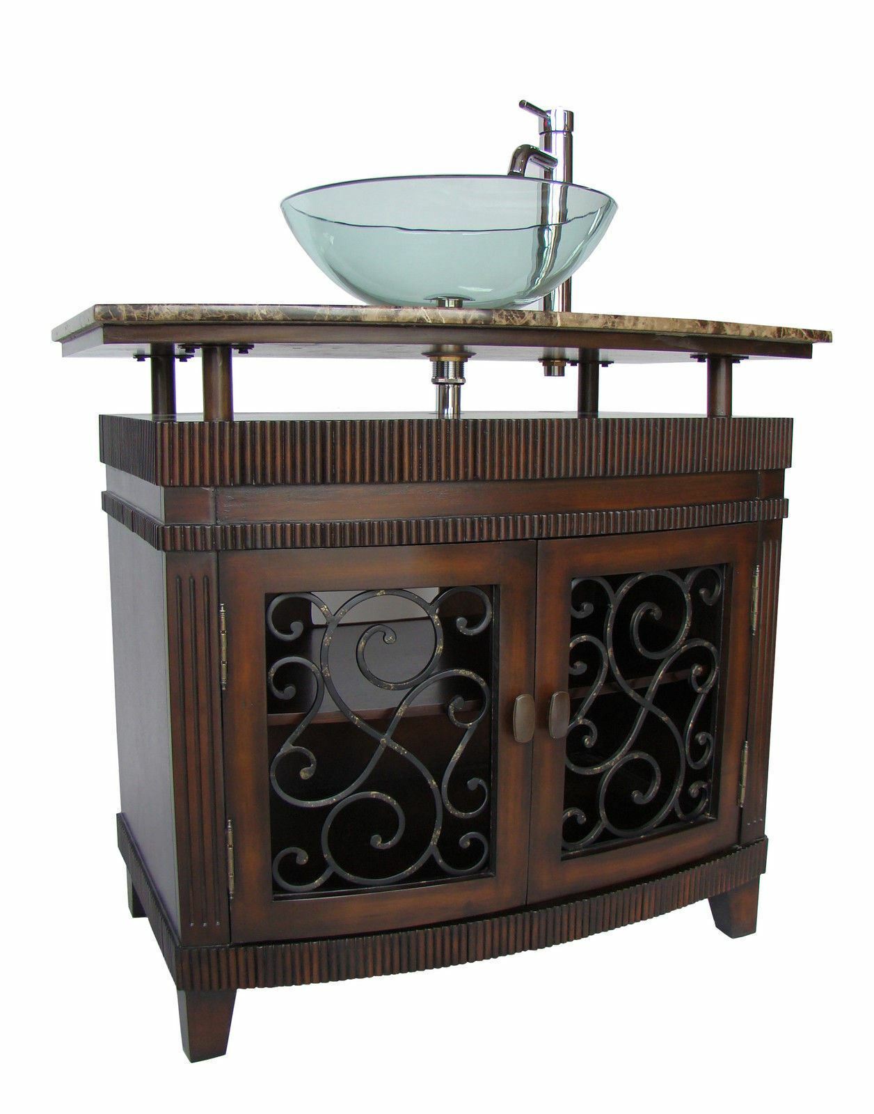 36″ Benton Collection Attractive Artturi Vessel Sink Bathroom Vanity # Q226BN