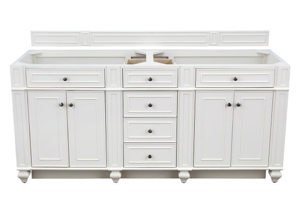 72″ James Martin Bristol 157-V72-M-BW Double Vanity Cabinet Bright White