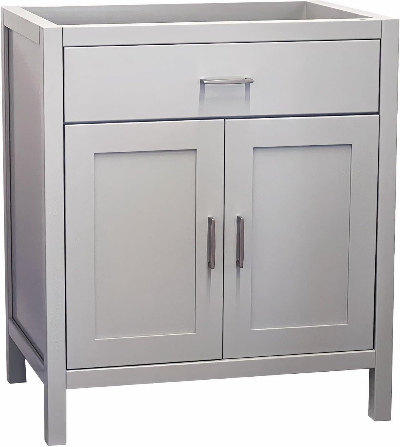 Light Grey Freestanding Bath Vanity with Tip-Out Drawer, 24″/30″/36″ W