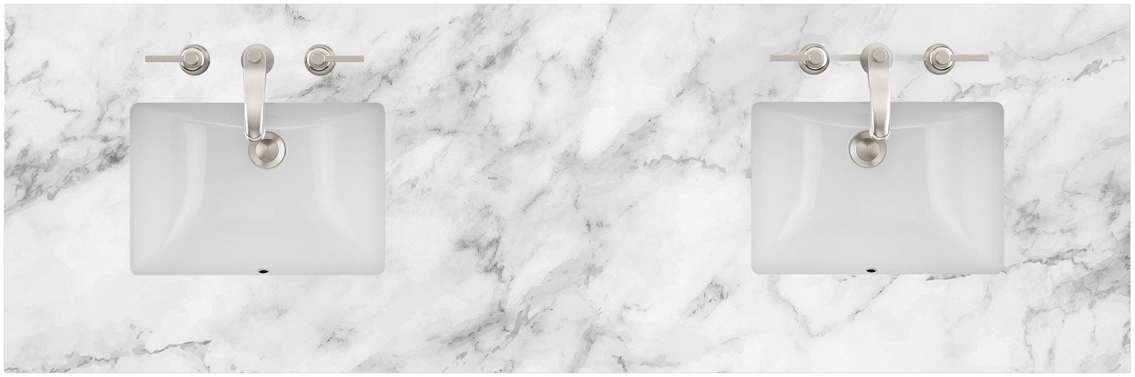 James Martin Vanities 040-S72-SNK 72″ Stone Composite Vanity Top – White