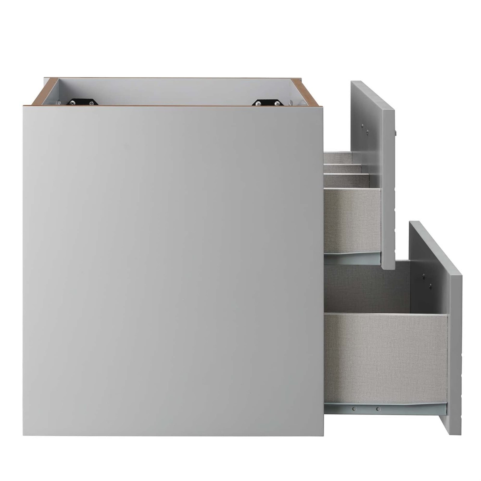 Modway Daybreak 23.5″ Particleboard MDF Wood Wall-Mount Bathroom Vanity in Gray
