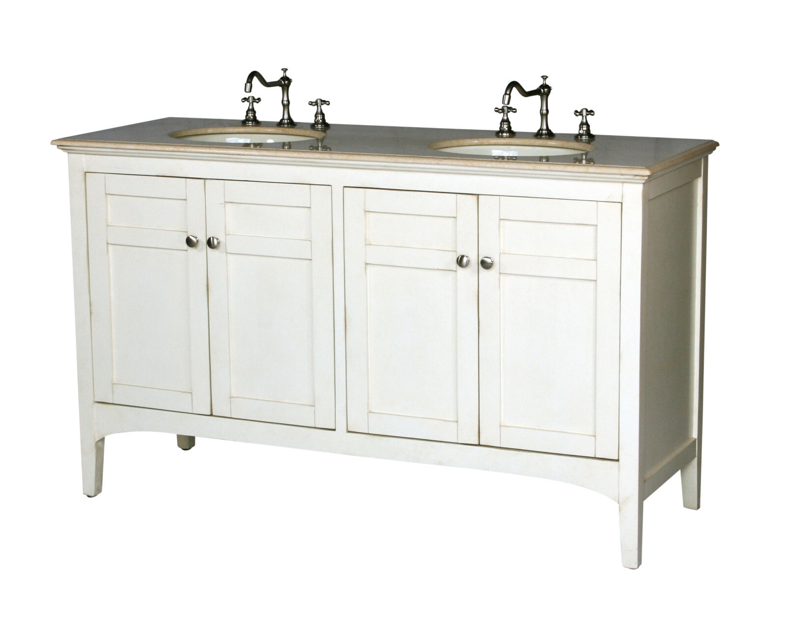 60-Inch Contemporary Style Double Sink Bathroom Vanity Model 2412-261 BE