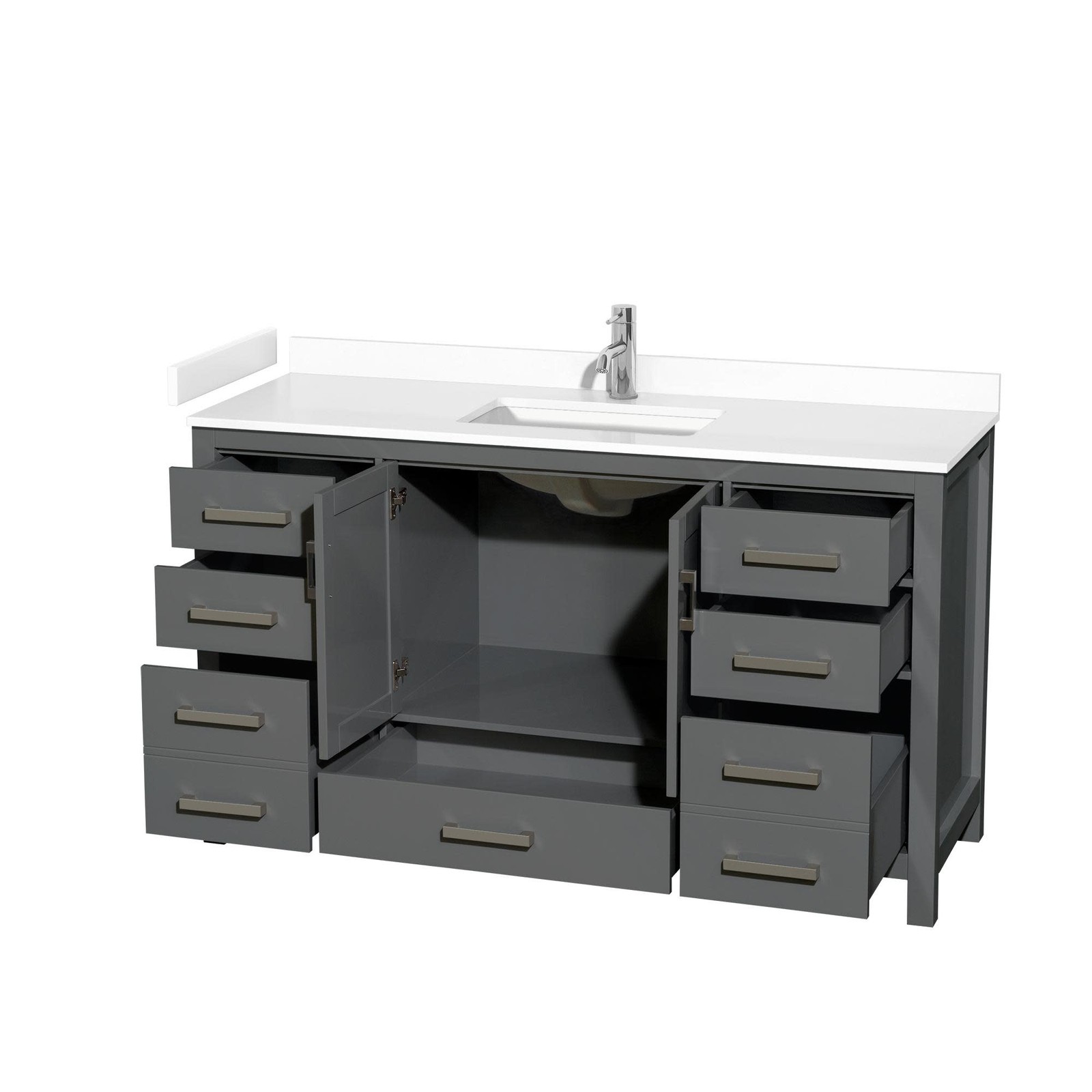 Wyndham Collection WCS141460S-VCA-MXX Sheffield 60″ – White / Carrara Cultured