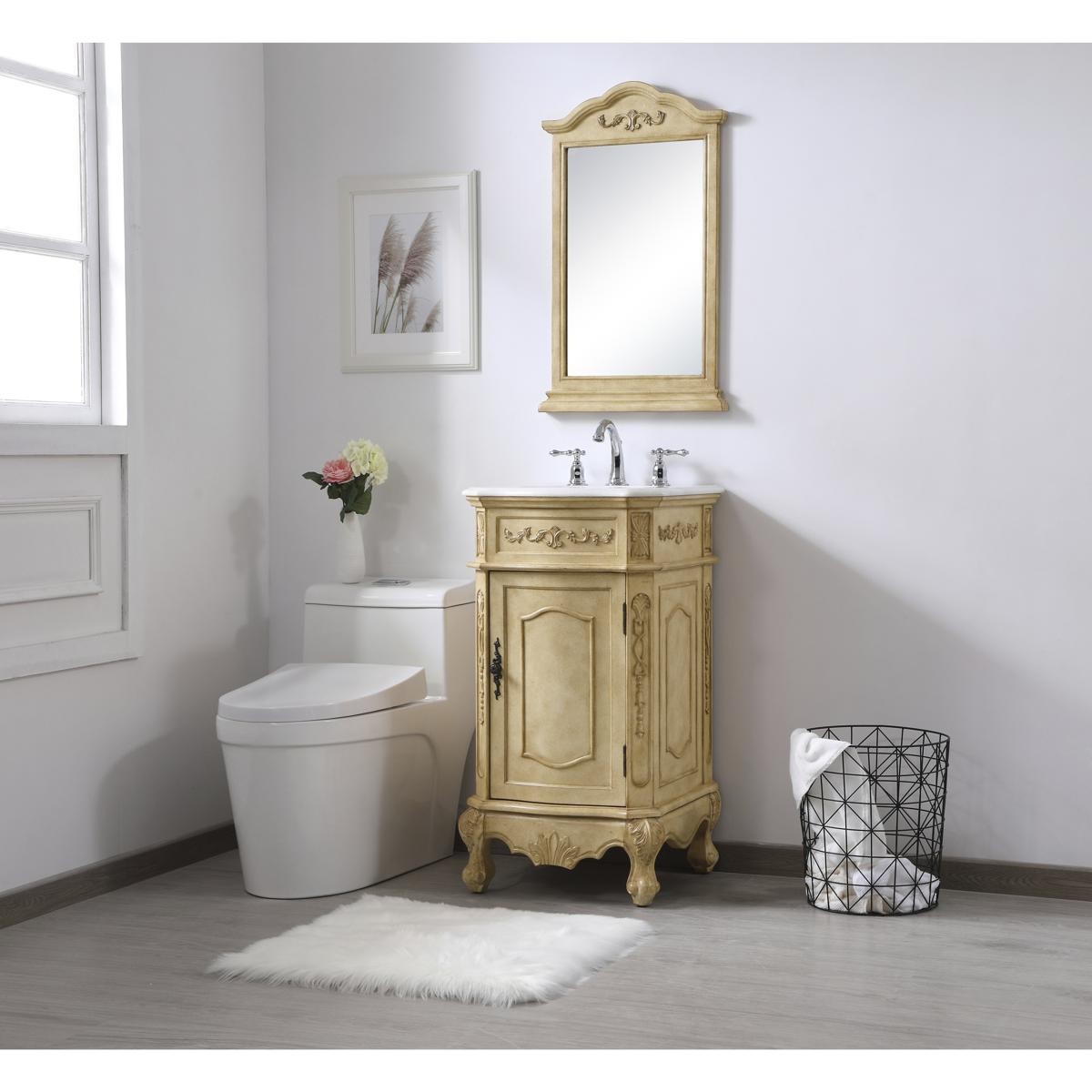 Elegant Lighting VF10119AB-VW Danville Vanity Antique Beige