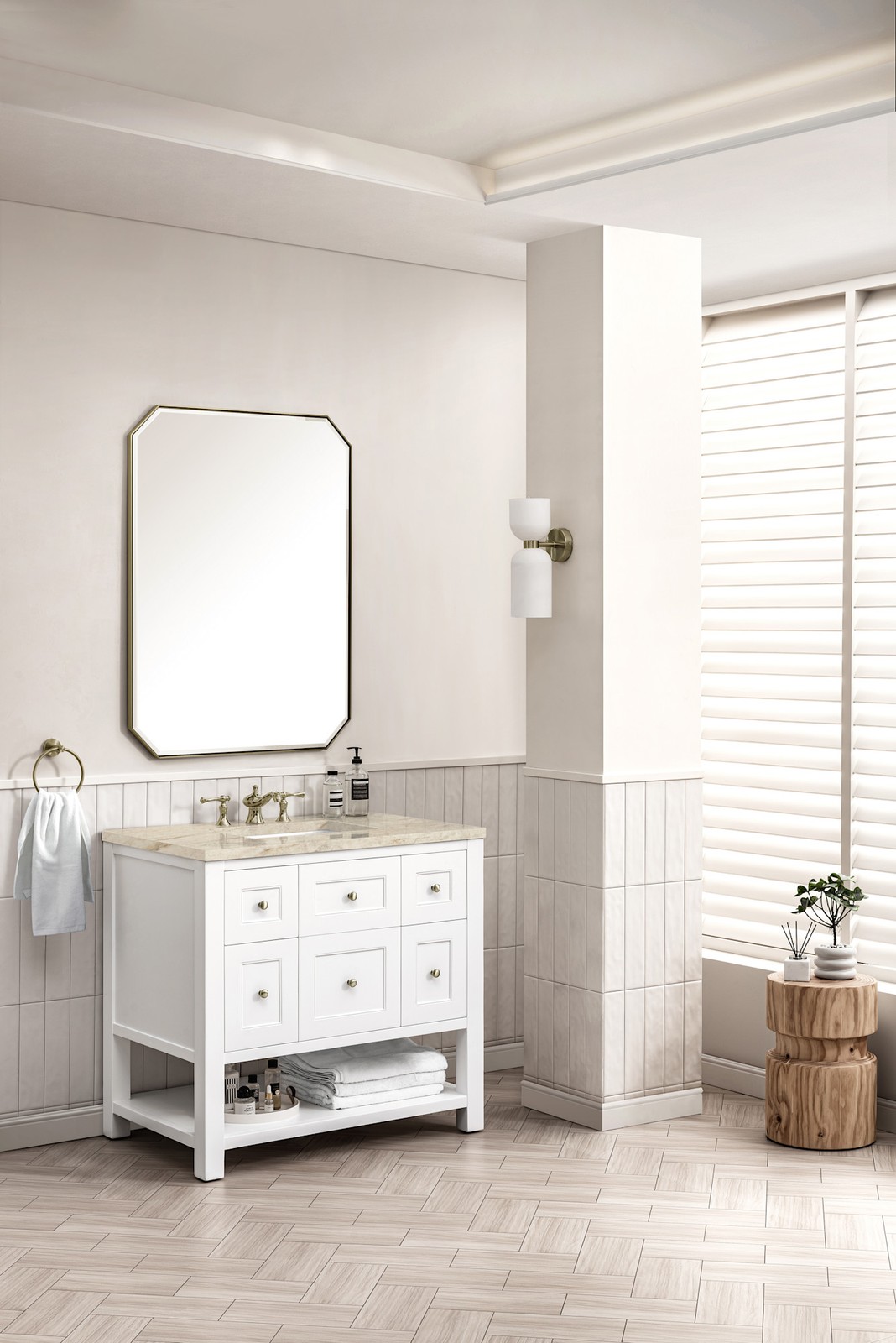 James Martin Vanities 330-V36-3TJR Breckenridge 36″ – Serenity Blue