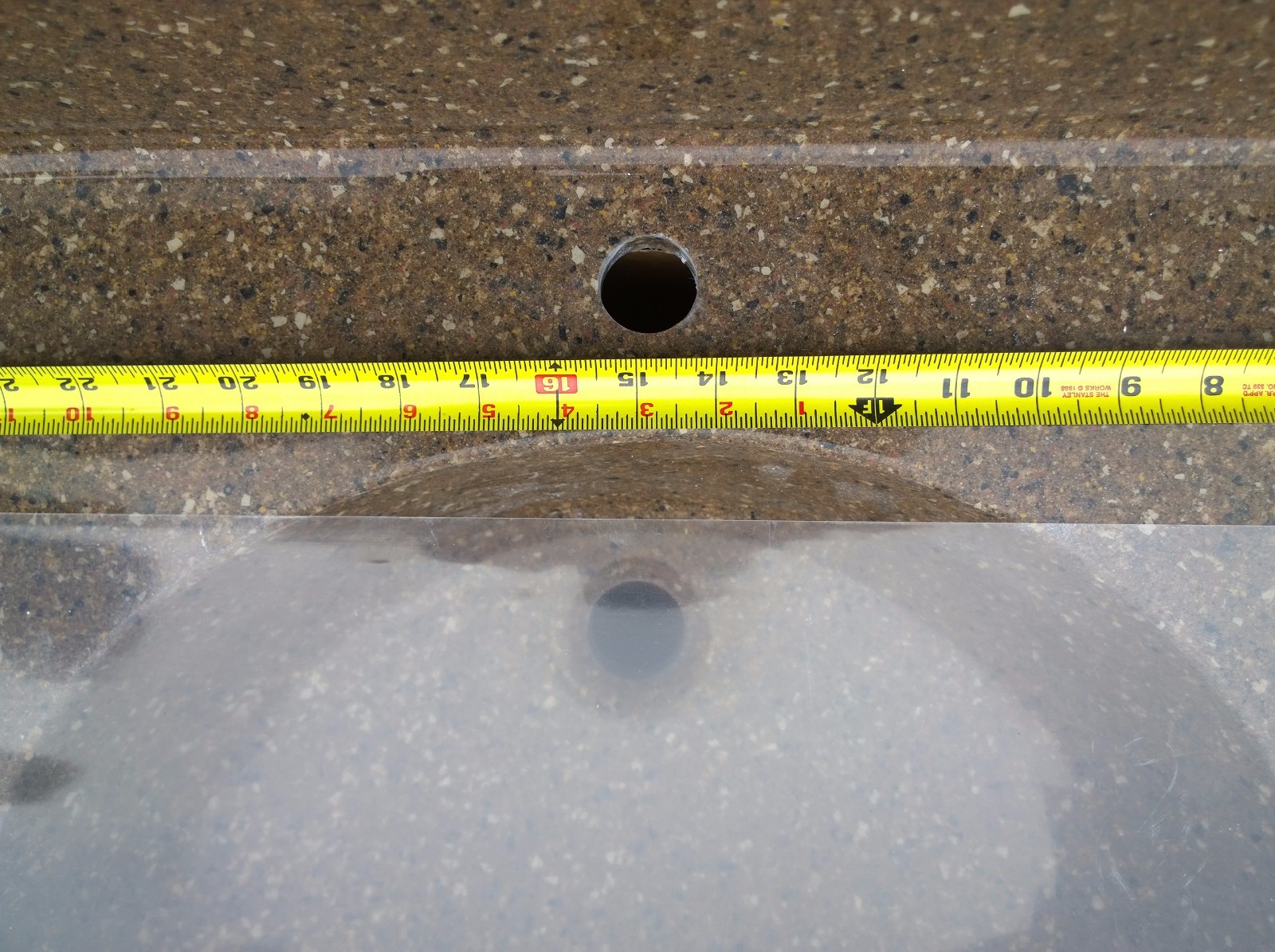 NIB Bath Premium SYNTHETIC GRANITE Vanity Cabinet Top SINK 43″W x 20.5″ D