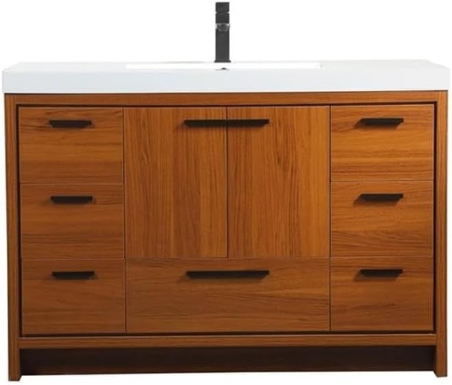 Elegant Lighting – VF46048MTK – 48 Inch Single Bathroom Vanity in Teak