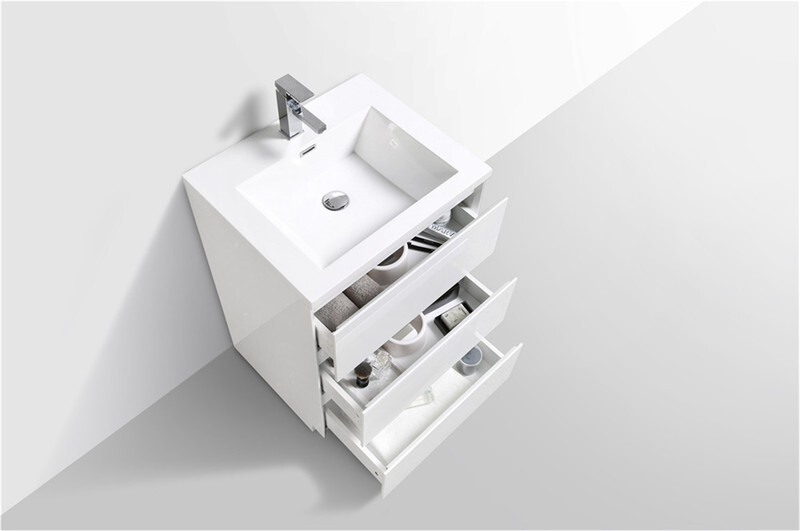 ANGELES 24″ FREESTANDING BATH VANITY WITH REINFORCED ACRYLIC SINK