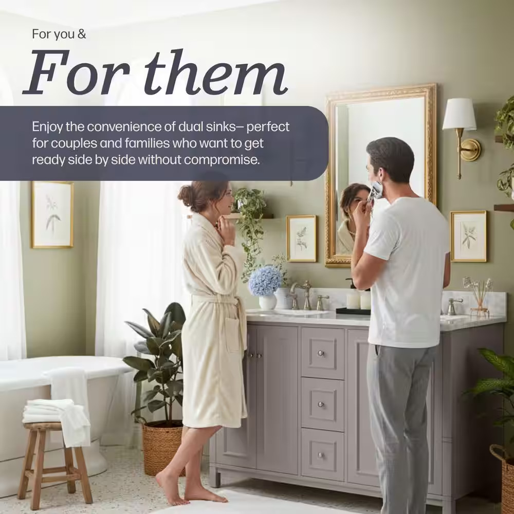 Williamsburg 60 In. W X 21.25 In. D X 34 In. H Bath Vanity Cabinet without Top –
