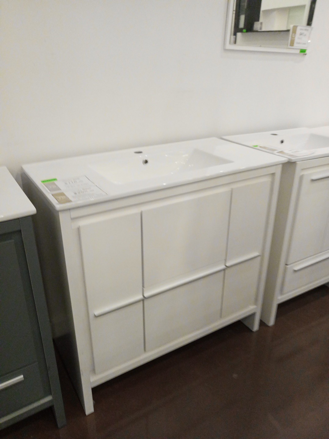 16″ 24″ 30″ 36″ 48′ 55″ 60″ Vanity Base Sink Mirror White Black Gray Blue