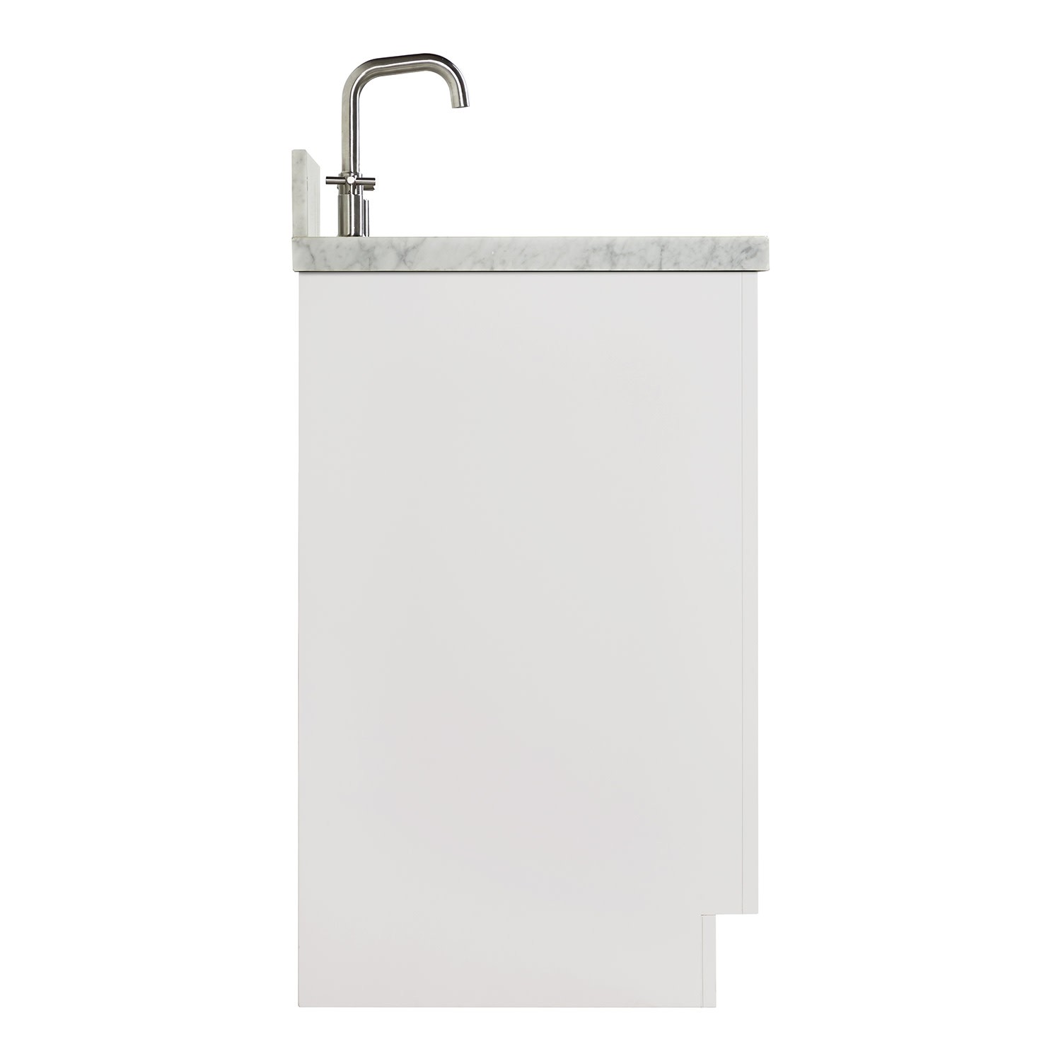 Ariel P61CWOVO Milan 61″ – Warm White / Italian Carrara Marble Top / Brushed