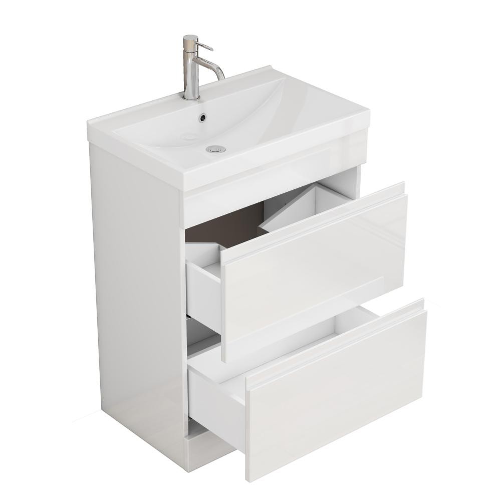 24-Inch Bathroom Vanity With Sink Combo , 2 Doors Bathroom Cabinet, With Shelf