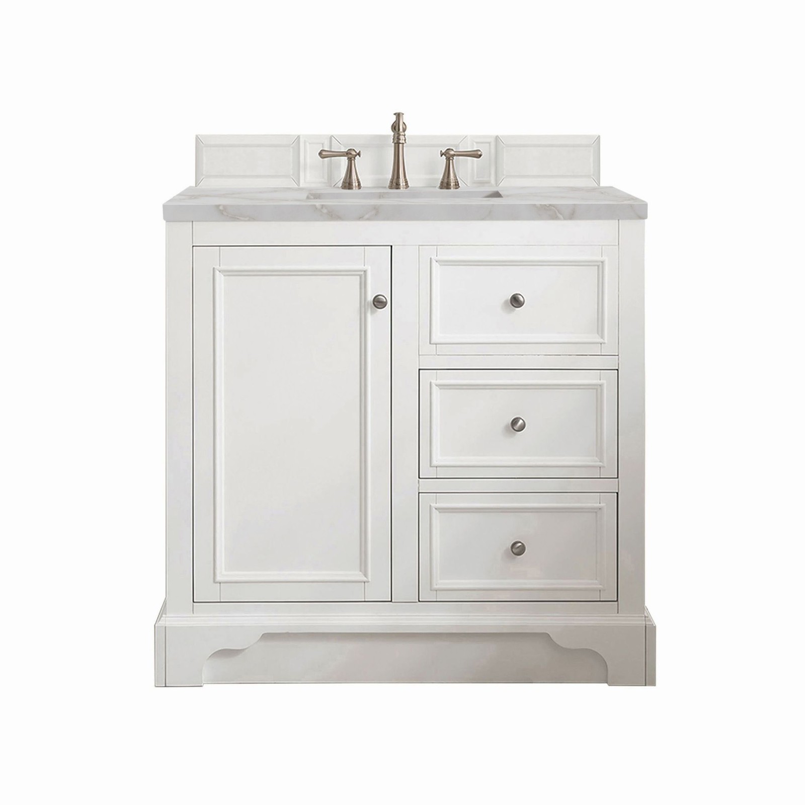 James Martin Vanities 825-V36-3VSL De Soto 36″ Single Basin – White