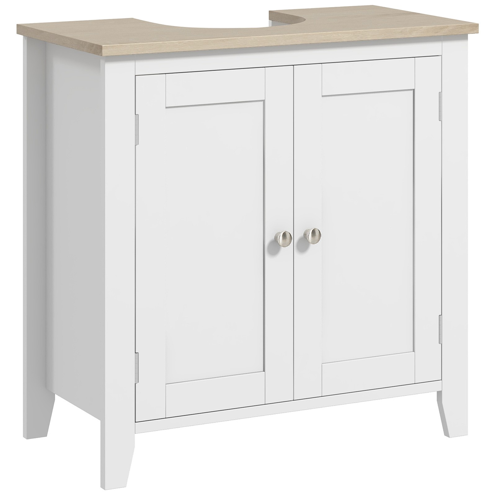 Base sink storage cabinet, U-shaped and adjustable internal shelves