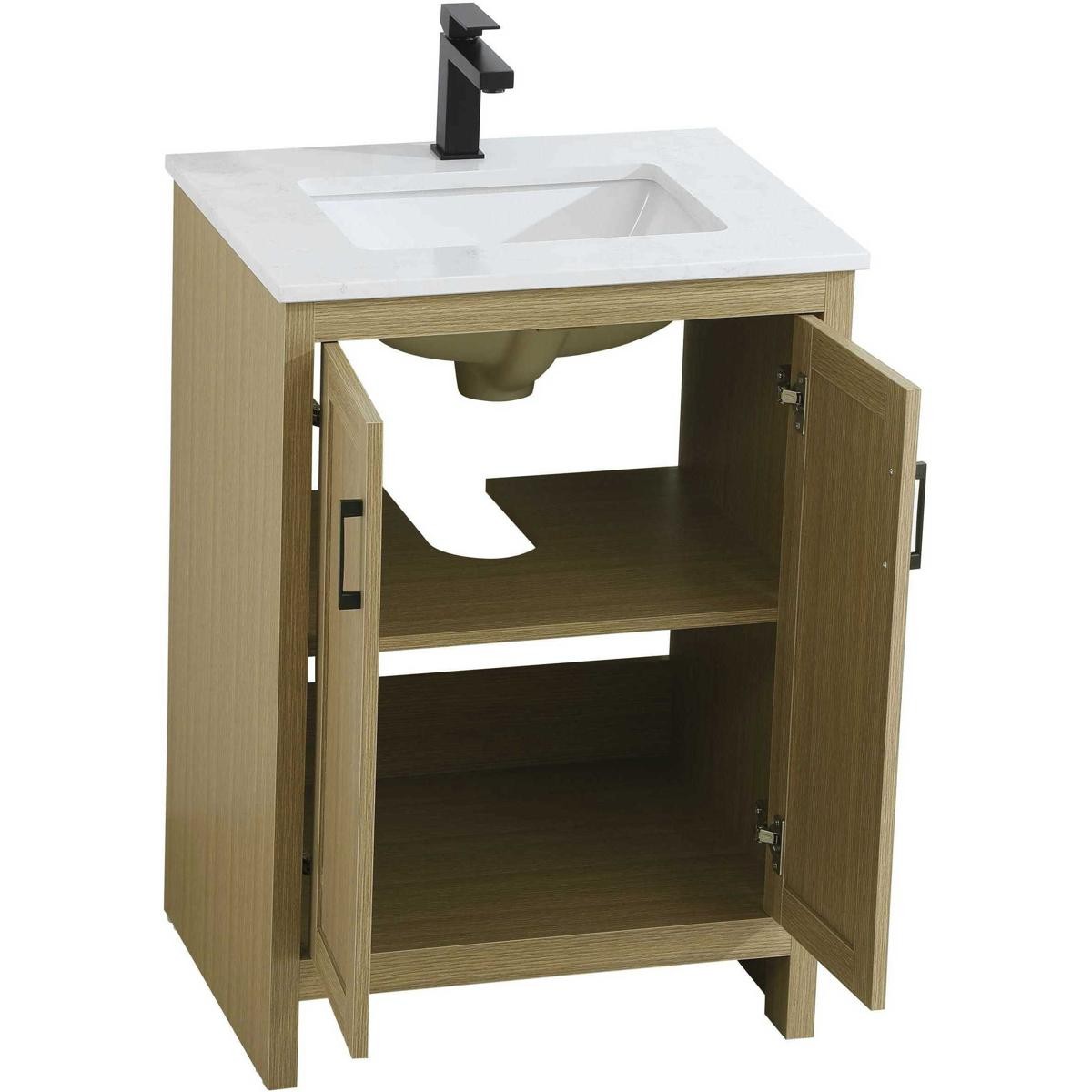 Elegant Lighting VF25124MHB Finnley Vanity Honey Brown