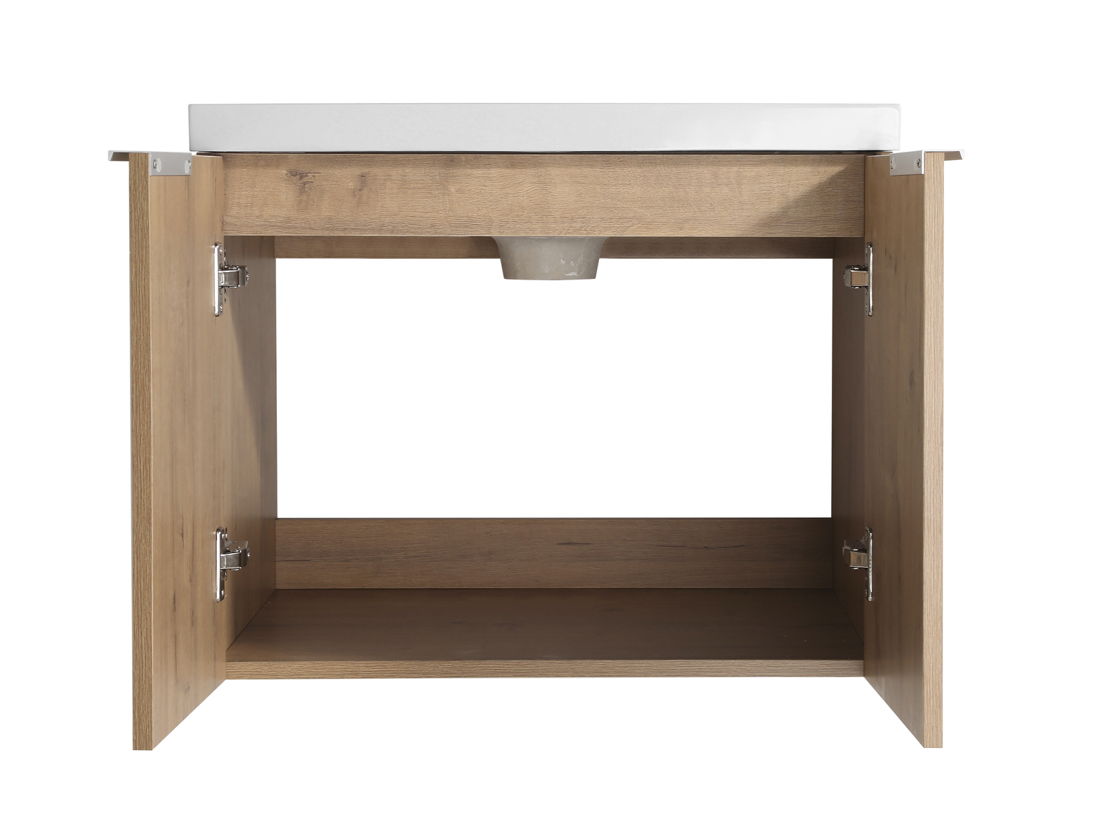 24 Inch Plywood Floating Wall-Mounted Vanity Bathroom with Sink and Side Cabinet