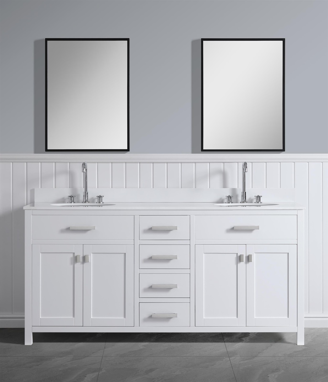 Design Element London 72″ Vanity Base Only in White