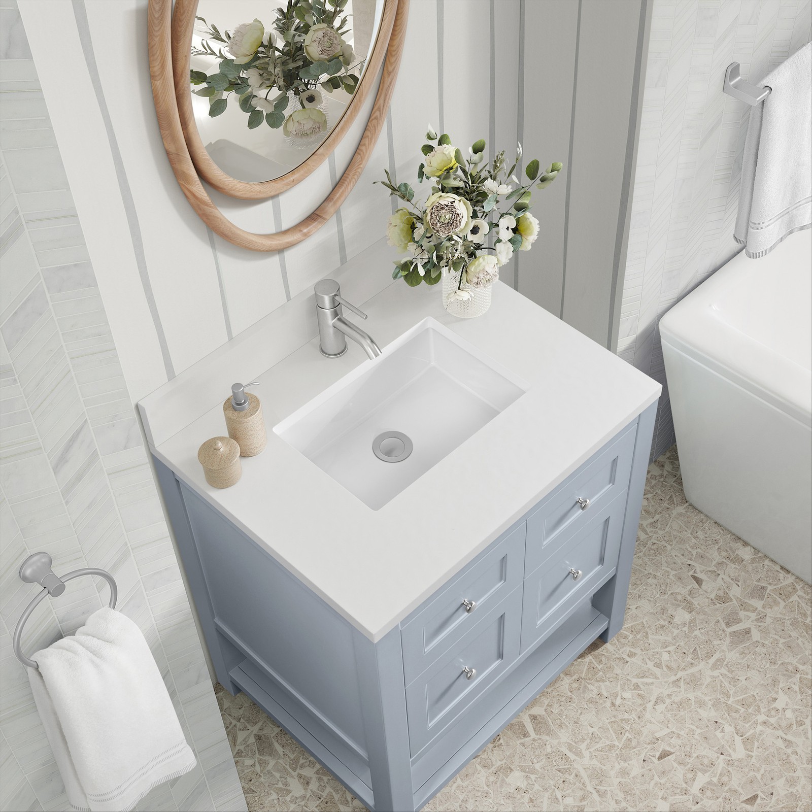 James Martin Vanities 330-V30-1WZ Breckenridge 30″ – Light Natural Oak
