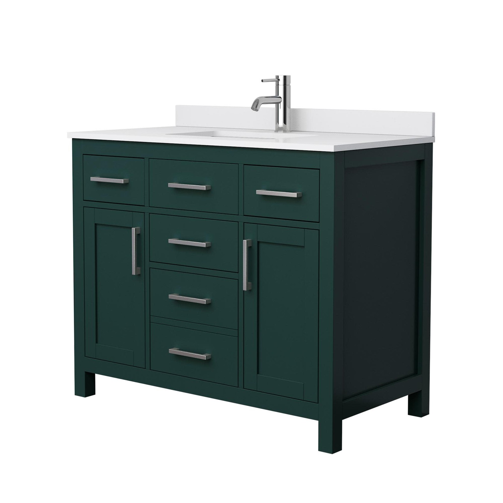 Wyndham Collection WCG242442S-UNSMXX Beckett 42″ – Dark Blue / Carrara Cultured