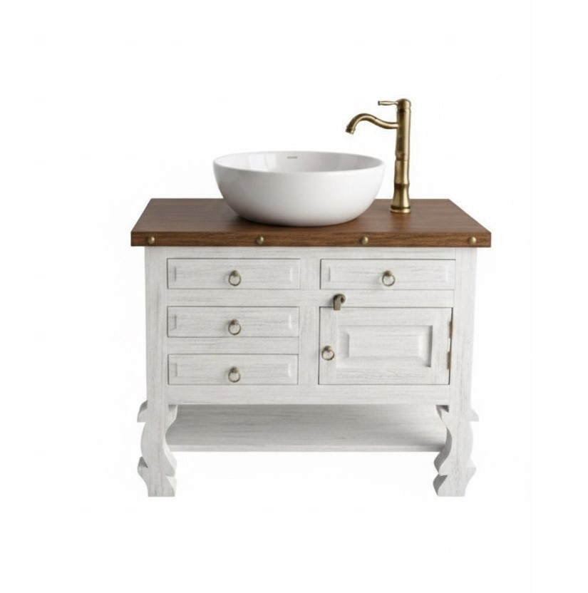 Delano Rustic Yugo Legs Bathroom Vanity