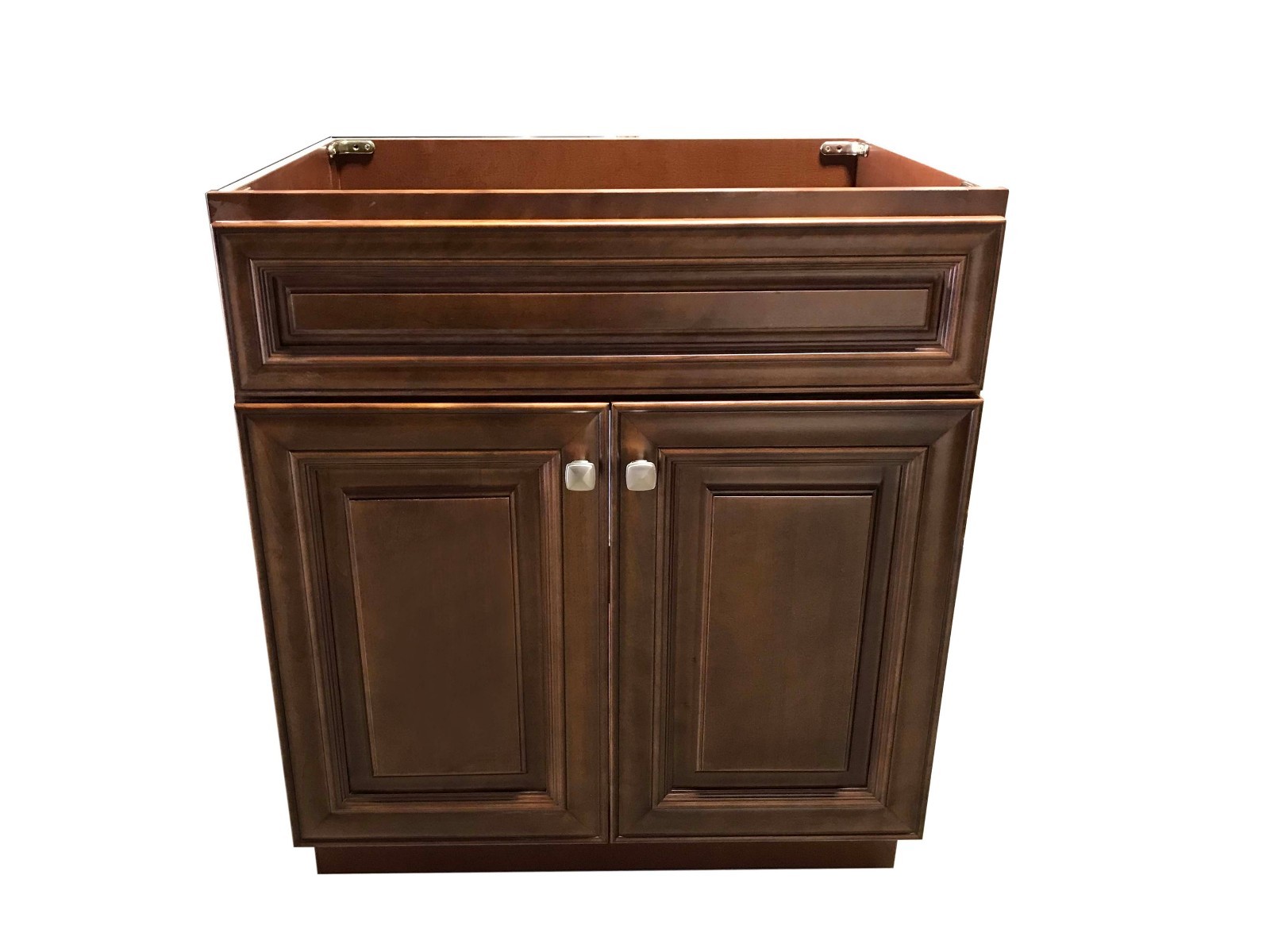 single Maple walnut Bathroom Vanity Base Cabinet solid wood 24″ 30″ 36″